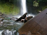 Meagan from Virginia enjoying waterfall